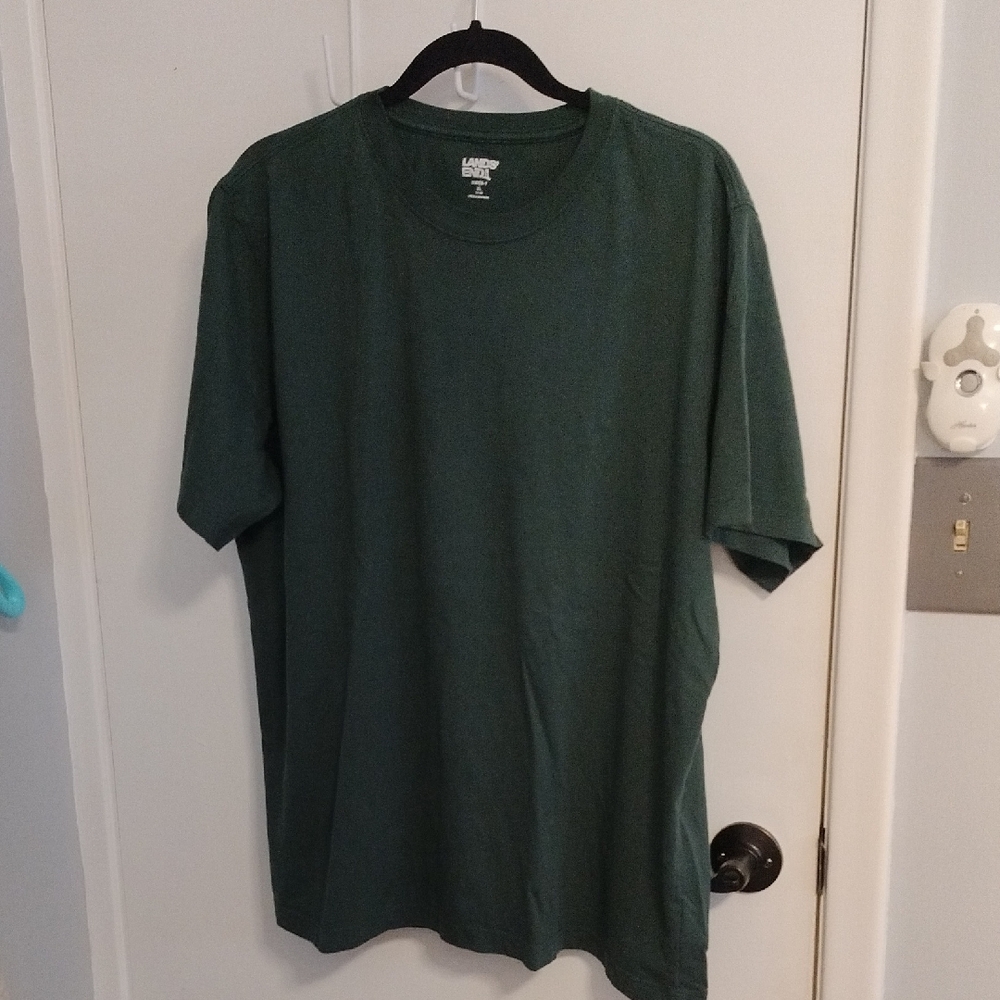 Lands' End Men's Forest Green Short Sleeve Tee